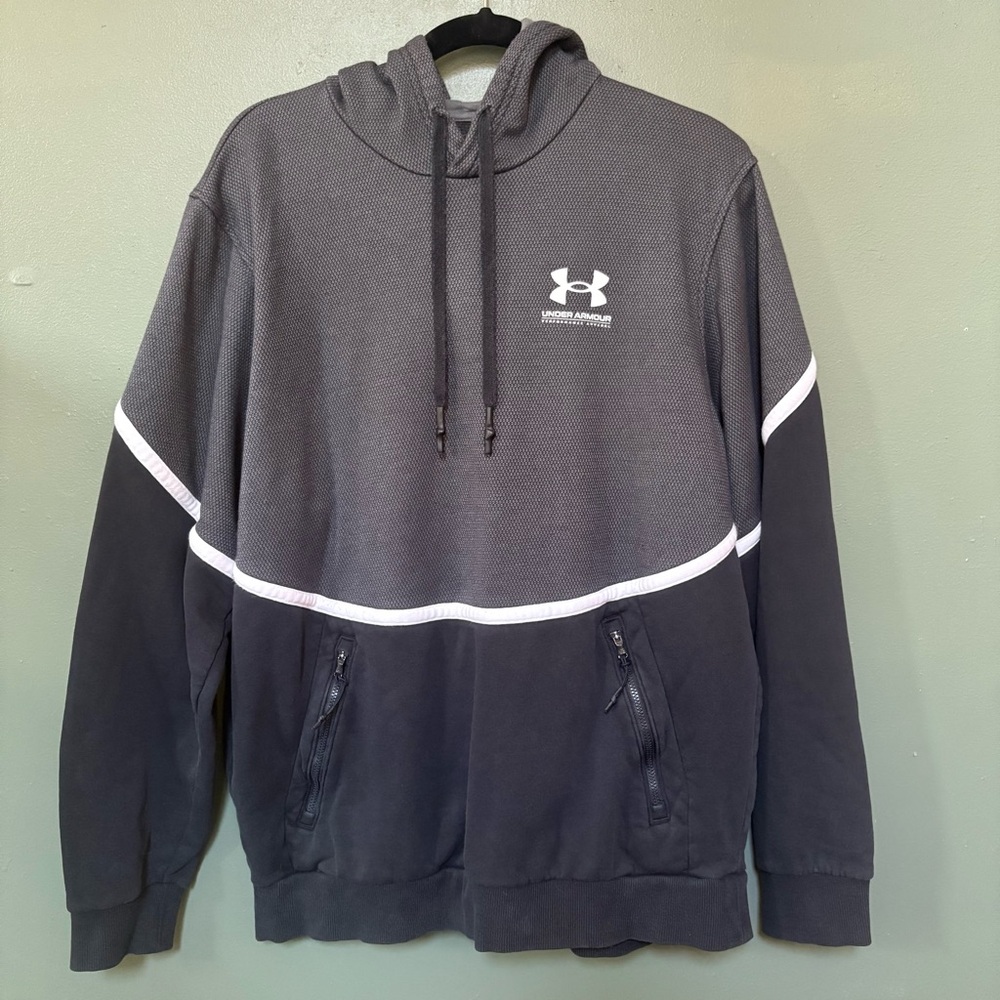 Under Armour Black and Gray Rival Max Men's Hoodie